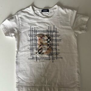Burberry White Graphic Tee